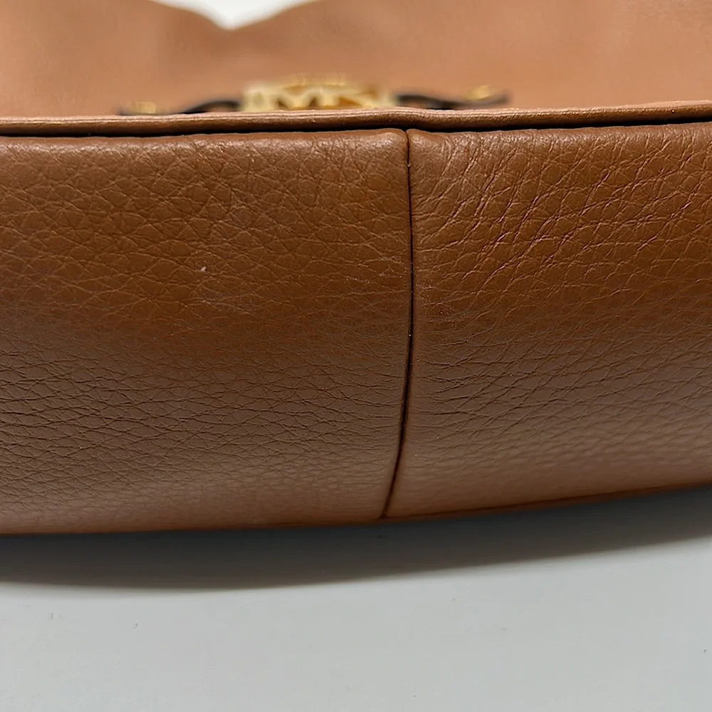 Michael Kors Authentic Rich Cognac Brown and Gold Satchel Purse Bag 👜👜 - Picture 6 of 8